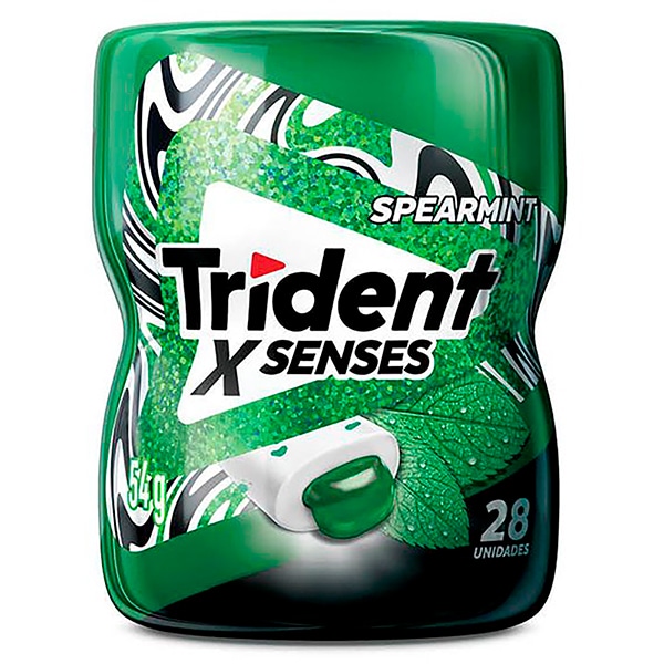 Goma de mascar XSenses, Spearmint , 54g, 1640, Trident - PT 1 UN