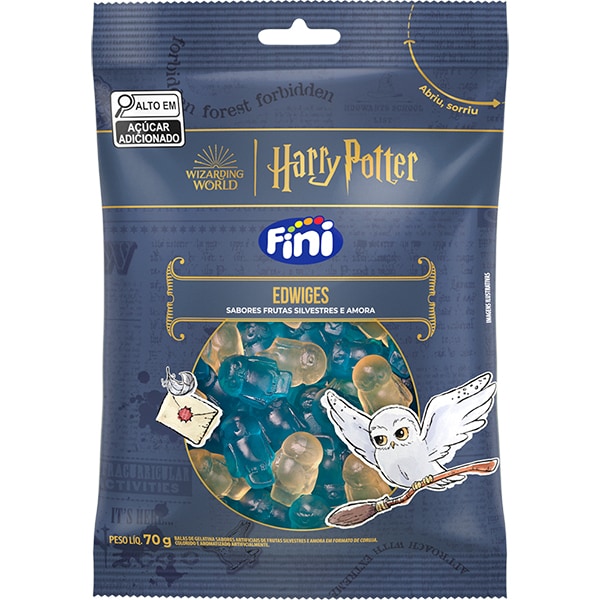 Bala de Gelatina Harry Potter, Edwiges, 70g, Fini - PT 1 UN