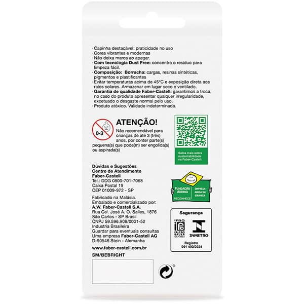 Borracha Be Bright sortidas SM/BEBRIGHT Faber-castell BT 2 UN