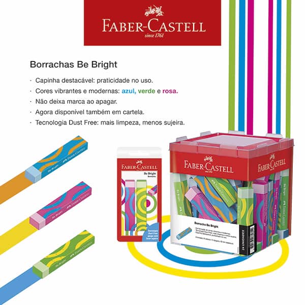 Borracha Be Bright sortidas SM/BEBRIGHT Faber-castell BT 2 UN