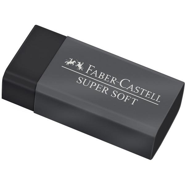Borracha Técnica Preta Supersoft, Faber-Castell - CX 24 UN
