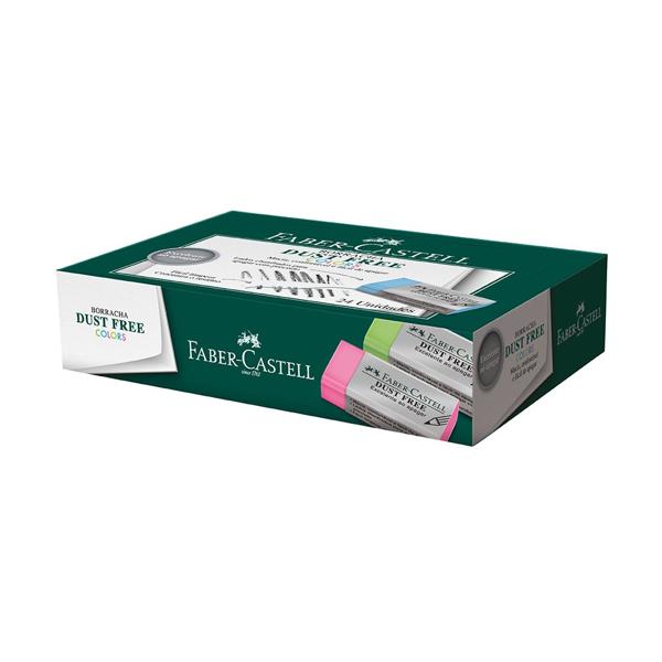 Borracha Técnica Colorida Dust Free, Cores sortidas, Faber-Castell - DP 24 UN Borracha Técnica Colorida Dust Free, Cores sortidas, Faber-Castell - DP 24 UN