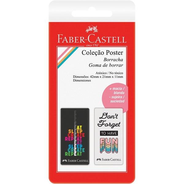 Borracha Coleção Pôster Preto e Branco, Faber-Castell - BT 2 UN