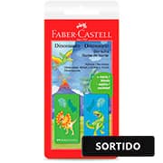 Borracha Coleção Dinossauros, Verde e Azul, Faber-Castell - BT 2 UN