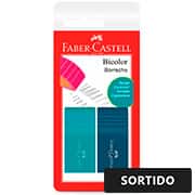 Borracha Bicolor, Cores sortidas, Faber-Castell - BT 2 UN