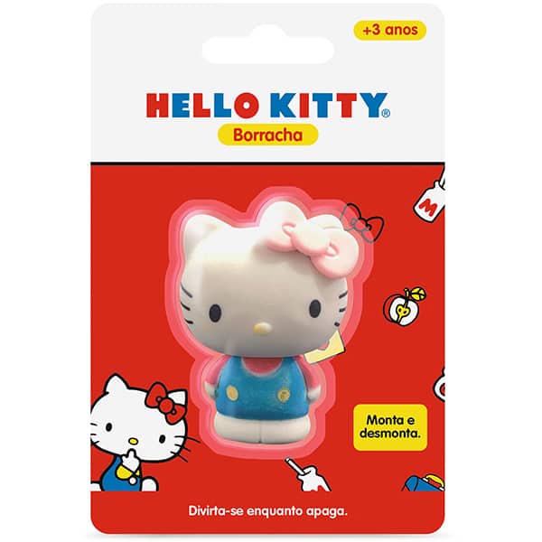 Borracha fantasia 3D, Hello Kitty, Spiral Kids - BT 1 UN