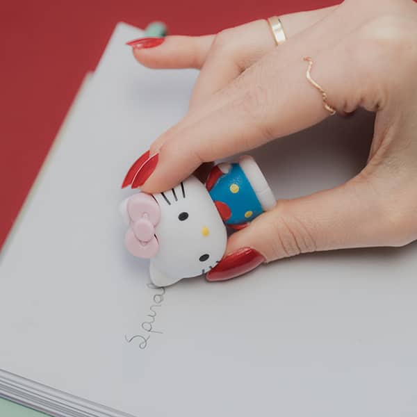 Borracha fantasia 3D, Hello Kitty, Spiral Kids - BT 1 UN Borracha fantasia 3D, Hello Kitty, Spiral Kids - BT 1 UN