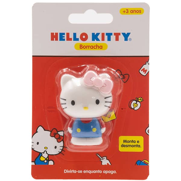 Borracha fantasia 3D, Hello Kitty, Spiral Kids - BT 1 UN Borracha fantasia 3D, Hello Kitty, Spiral Kids - BT 1 UN