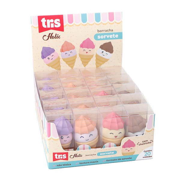 Borracha fantasia holic Sorvete, Sortido, 910608, Tris - BT 1 UN Borracha fantasia holic Sorvete, Sortido, 910608, Tris - BT 1 UN