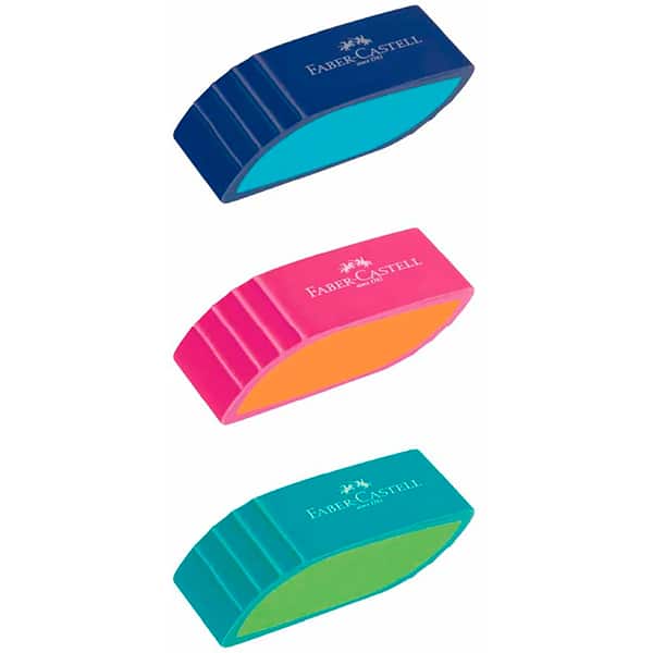 Borracha Bicolor, Cores Sortidas, Faber-Castell - CX 24 UN