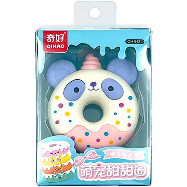 Borracha fantasia Unicórnio Donut, 2, QH-8421, Spiral Kids - BT 1 UN