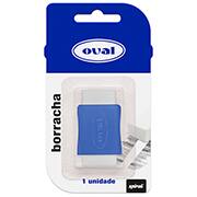 Borracha Branca com Cinta Plástica Azul, Oval - 1 UN Borracha Branca com Cinta Plástica Azul, Oval - 1 UN