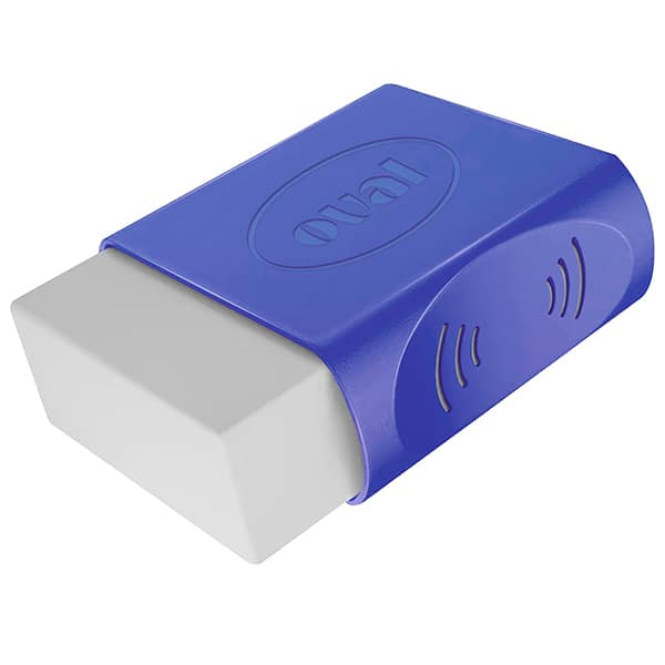 Borracha Branca com Cinta Plástica Azul, Oval - 1 UN Borracha Branca com Cinta Plástica Azul, Oval - 1 UN