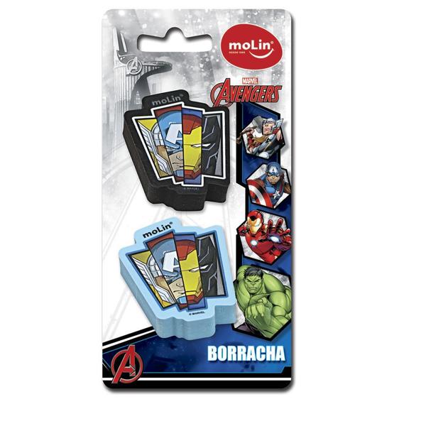 Borracha Vingadores Avengers Marvel, Cores Sortidas, Molin - BT 2 UN