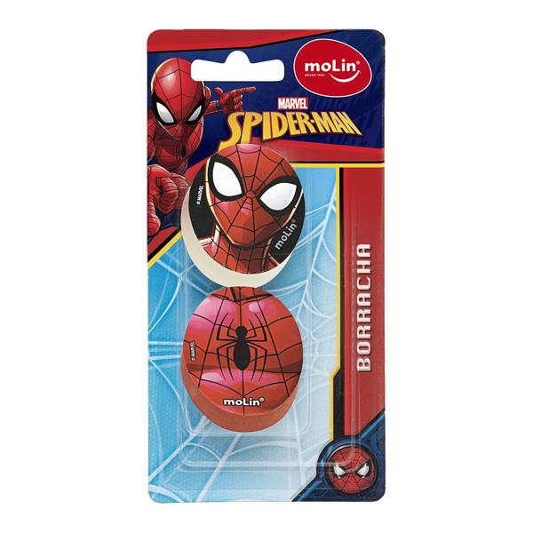 Borracha Homem Aranha Spiderman Marvel, Cores Sortidas, Molin - BT 2 UN