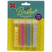 Kit Glitter estrelinha com 4 cores, 2 gramas, 7035, Make+ - BT 1 UN Kit Glitter estrelinha com 4 cores, 2 gramas, 7035, Make+ - BT 1 UN