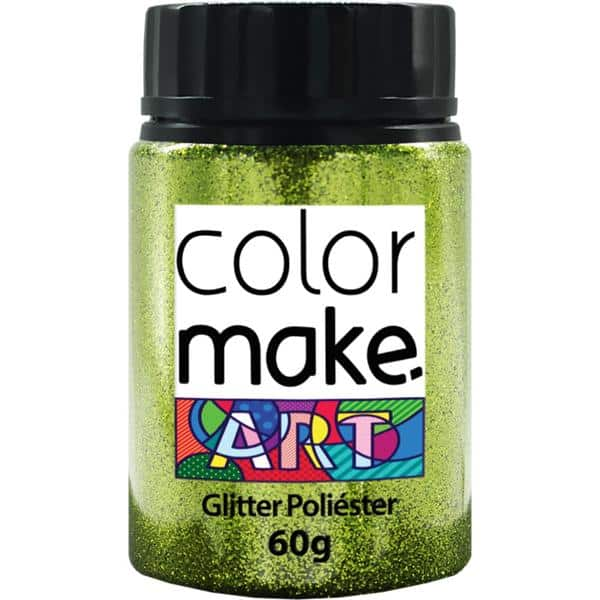 Glitter escolar verde claro 60g 7135 Colormake PT 1 UN