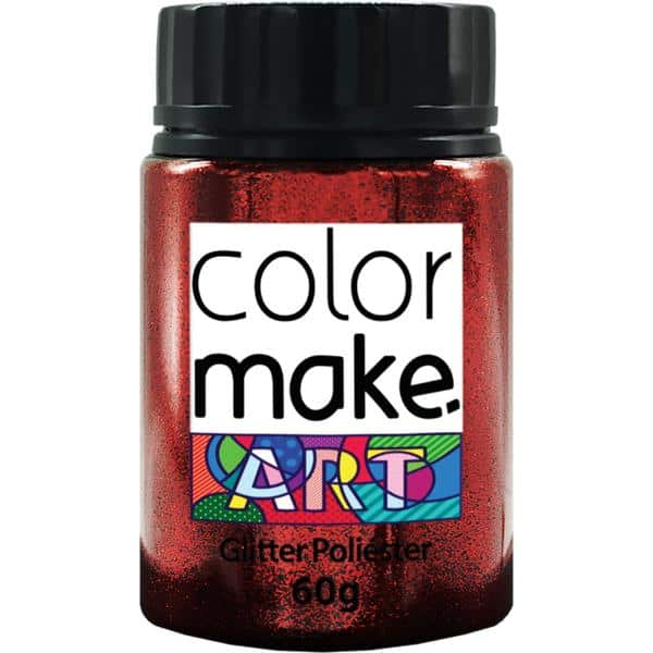 Glitter vermelho 60g 7136 Colormake PT 1 UN