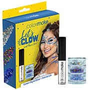 Kit de Glitters Lets Go Celebrate, 3 cores e cola, 4g, 2865, Colormake - CX 4 UN