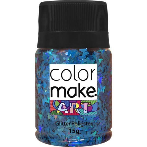 Glitter borboleta 15g azul turquesa 7140 Colormake PT 1 UN