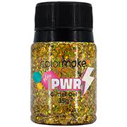 Glitter Gel, Ouro, Glow Power, 35g, 2520, Colormake - PT 1 UN