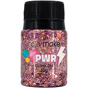 Glitter Gel, Rosa, Glow Power, 35g, 2523, Colormake - PT 1 UN
