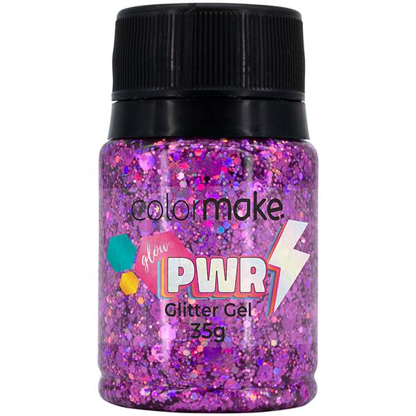 Glitter Gel, Roxo, Glow Power, 35g, 2524, Colormake - PT 1 UN