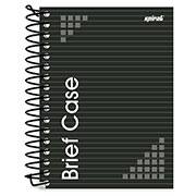 Caderneta 1/8 capa dura 96fls Brief Case preto 73413 Spiral Brf PT 1 UN Caderneta 1/8 capa dura 96fls Brief Case preto 73413 Spiral Brf PT 1 UN