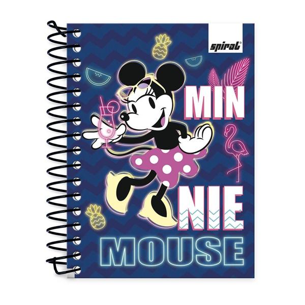 Caderneta 1/8 Capa Dura 200fls Disney Minnie Ten 20982 Spiral Mte - PT 1 UN