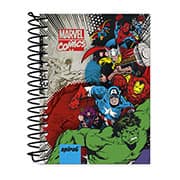 Caderneta 1/8 capa dura 200fls Marvel 20978 Spiral Mv PT 1 UN Caderneta 1/8 capa dura 200fls Marvel 20978 Spiral Mv PT 1 UN