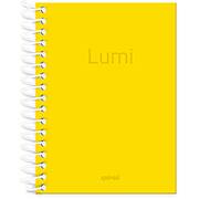 Caderneta 1/8 Capa Polipropileno 80 Folhas Lumi Amarelo Spiral - PT 1 UN