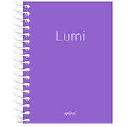 Caderneta 1/8 Capa Polipropileno 80 Folhas Lumi Lilás Spiral - PT 1 UN