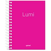 Caderneta 1/8 Capa Polipropileno 80 Folhas Lumi Rosa Spiral - PT 1 UN