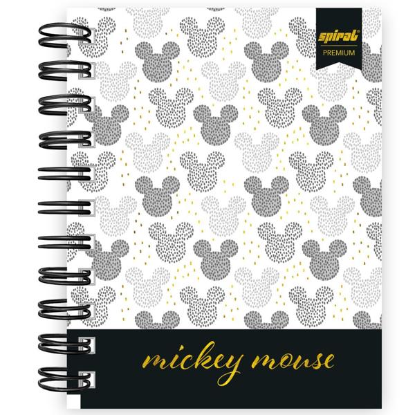 Caderneta 1/8 Capa Dura 80fls Disney Mickey Pb 2266060 Spiral Mpb - PT 1 UN