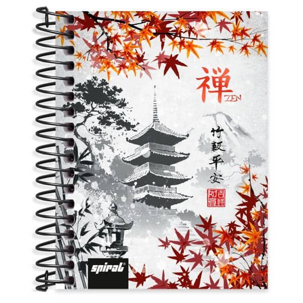 Caderneta 1/8 capa dura 80fls Zen 2273006 Spiral Zen PT 1 UN