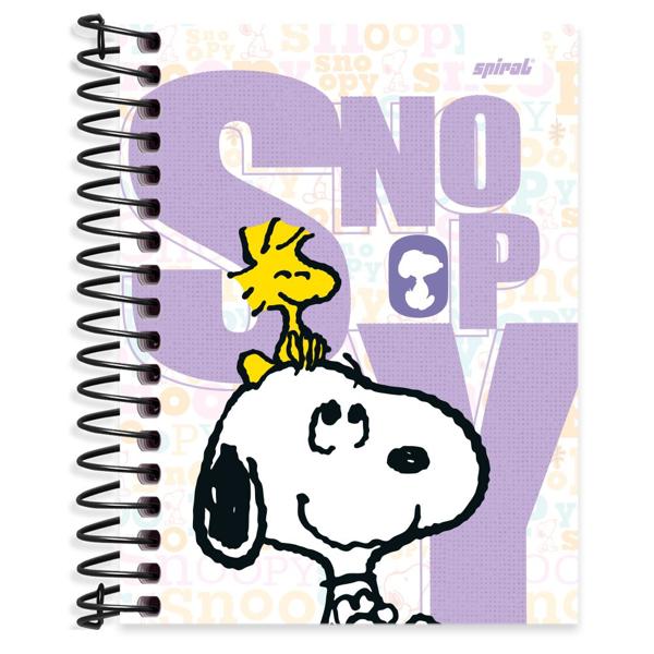 Caderneta 1/8 capa dura 160fls Snoopy 2229515 Spiral Sno PT 1 UN