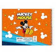 Caderno Cartografia e Desenho Capa Dura 80 Folhas Disney Mickey Clássico Spiral - PT 1 UN