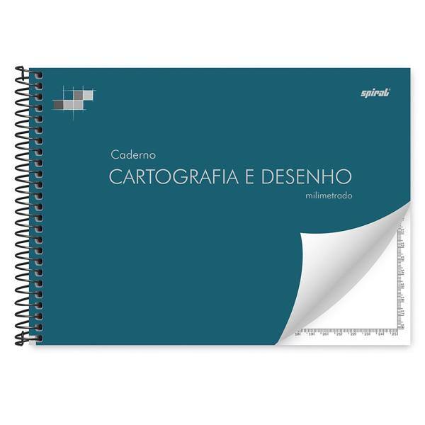 Caderno de desenho e cartografia 96fls capa dura milimetrado 79170 Spiral PT 1 UN