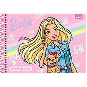 Caderno Cartografia e Desenho Capa Dura 48 Folhas Barbie Mattel Spiral - PT 1 UN