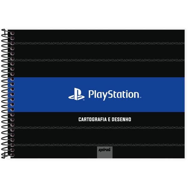 Caderno cartografia e desenho capa dura 48 folhas Playstation, Spiral, 2367159 - PT 1 UN