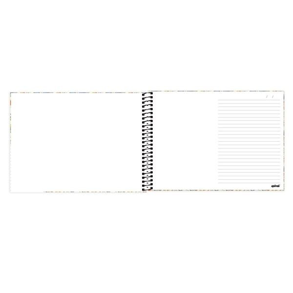 Caderno Cartografia e Desenho Capa Dura 80 folhas, Estudante Meia Pauta, Spiral, 2228884 - PT 1 UN