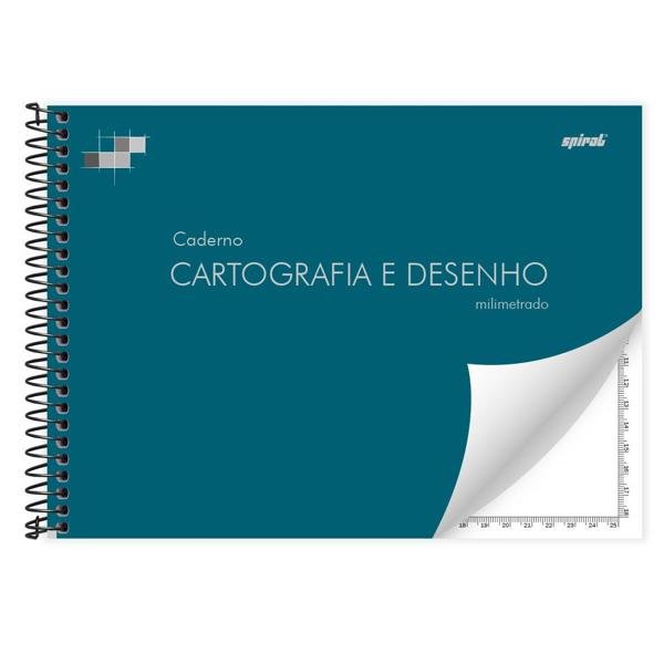 Caderno Cartografia e Desenho Milimetrado 80 folhas, Spiral, 2265759 - PT 1 UN