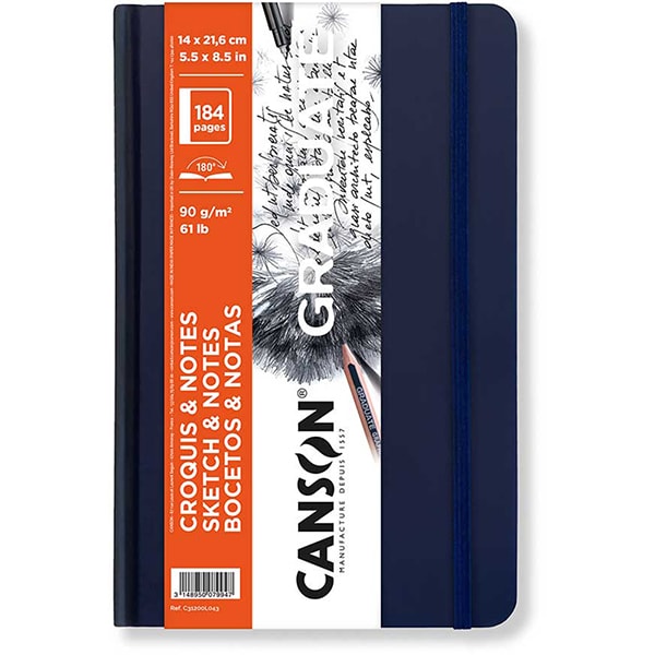 Caderno Artbook Sketch Notes, 92 folhas, 90g, Azul Marinho, C31200L043, Canson - PT 1 UN