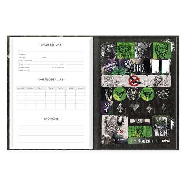 Caderno Universitário Capa Dura Costurado 80 folhas, Joker, Spiral, 212234 - PT 1 UN