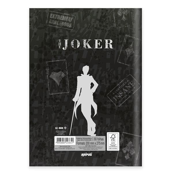 Caderno Universitário Capa Dura Costurado 80 folhas, Joker, Spiral, 212234 - PT 1 UN