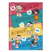 Caderno Universitário Capa Dura Costurado 80 folhas, Turma da Mônica, Spiral, 212265 - PT 1 UN