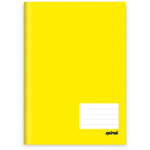 Caderno 1/4 Capa Dura Brochura Costurado 96 folhas, Amarelo, Spiral, 74489 - PT 1 UN