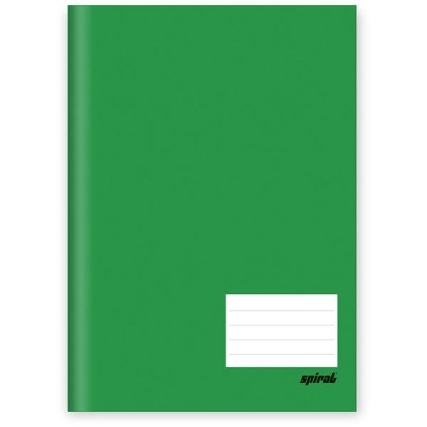 Caderno 1/4 Capa Dura Brochura Costurado 96 folhas, Verde, Spiral, 74502 - PT 1 UN