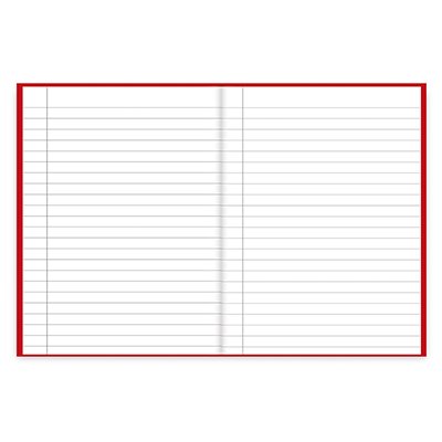Caderno 1/4 Capa Dura Brochura Costurado 96 folhas, Vermelho, Spiral, 74519 - PT 1 UN