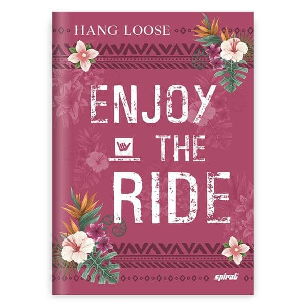 Caderno 1/4 capa dura costurado 48 folhas, Hang Loose, Spiral, 20814 - PT 1 UN